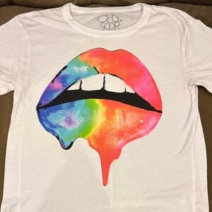 Chasor Colorful Lip Graphic T-Shirt
